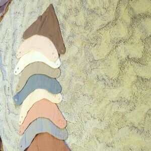 Set of Soft Cotton  Gauze Bibs in Neutral Pastels